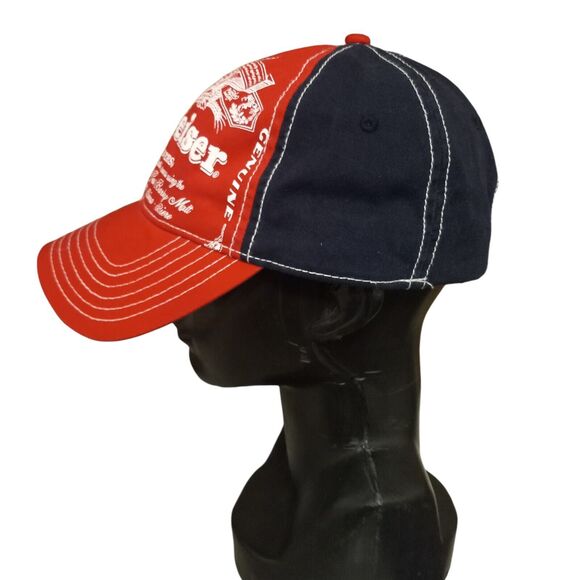 Anheuser Busch Budweiser Beer Hat Red White and Blue Adjustable Strap back - Picture 8 of 12
